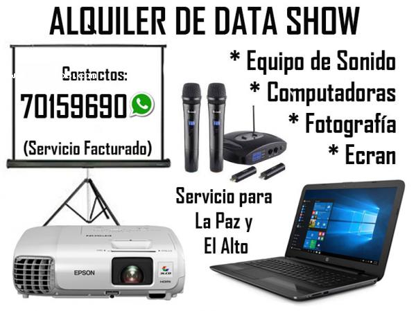 ALQUILER LAPTOP COMPUTADORA DATA SHOW LA PAZ