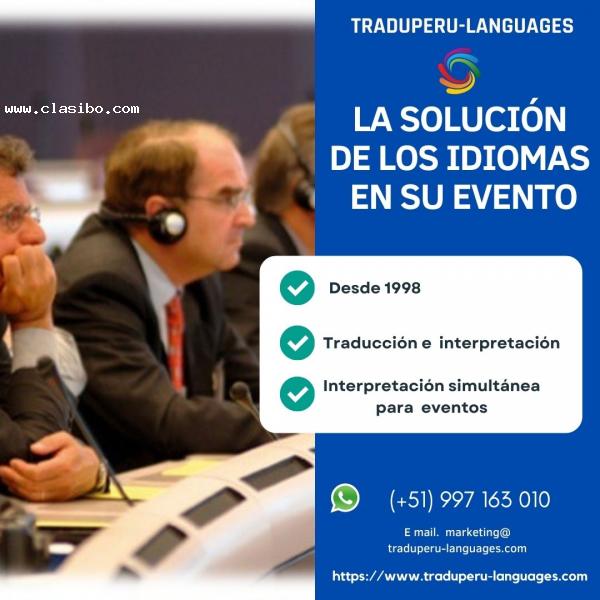 Traducción idiomas eventos Perú www.traduperu-languages.com