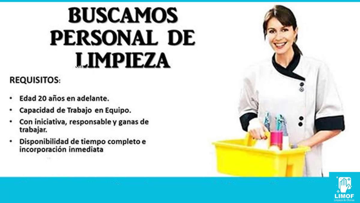 Buscamos personal  para trabajo de limpieza en oficinas - Ciudad de La Paz