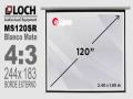 LOCH MS120 SR 120 4:3 (244cm x 183cm) - Pantalla Manual